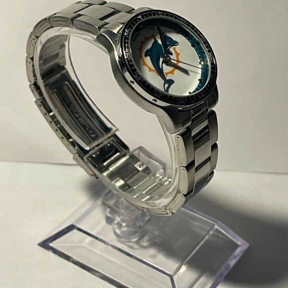 MIAMI DOLPHINS NFL Stainless-Steel Women's Luxury Watch by Game Time !!NEW!! - Picture 5 of 6